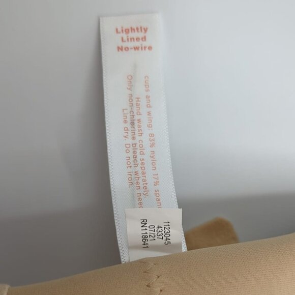 Cacique Lane Bryant 46C Balconette Bra Wireless Cafe Beige Backsmoother Lined - Picture 9 of 9